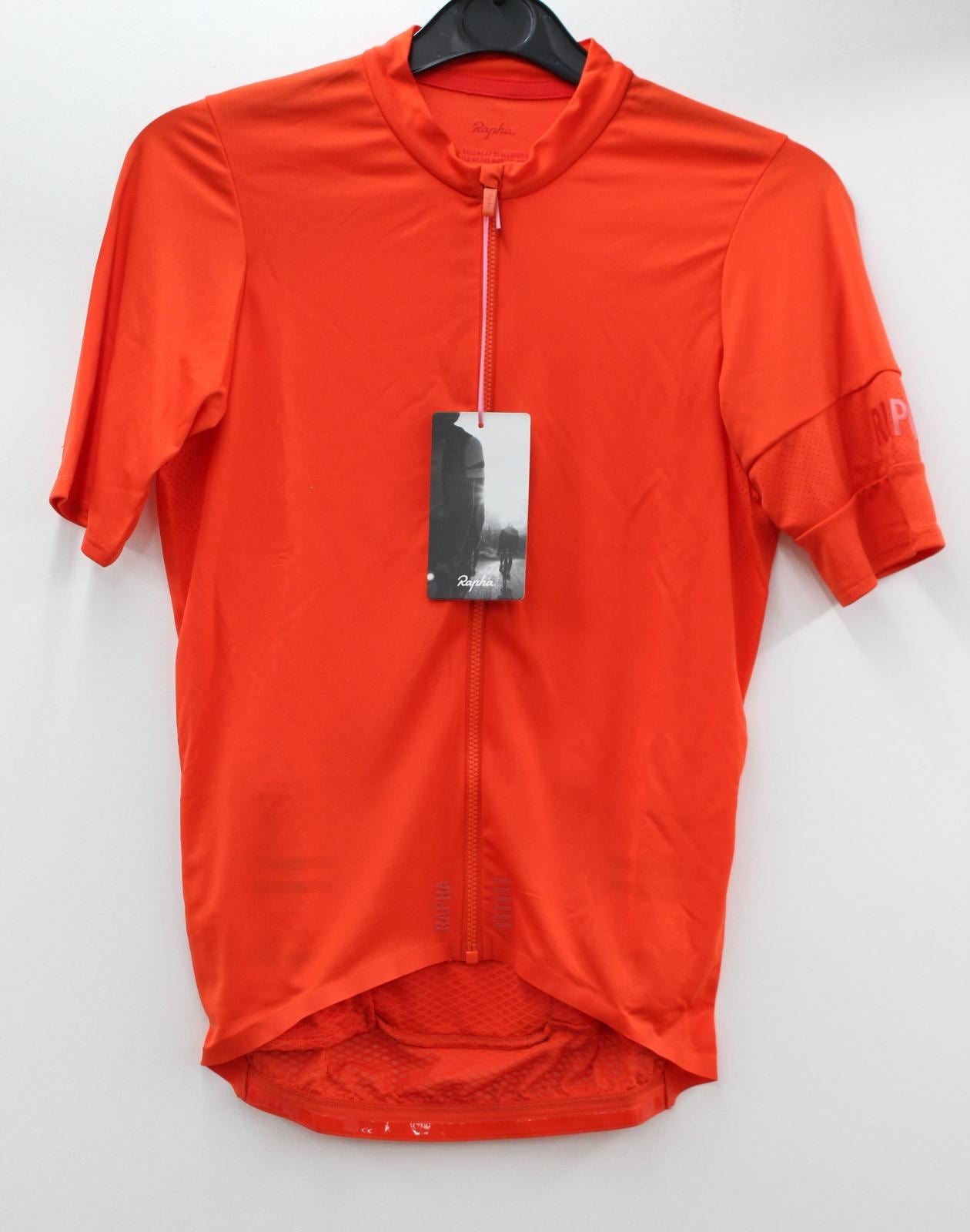 RAPHA Men's Orange Pro Team Flyweight Short Sleeve Cycling Jersey XS BNWT