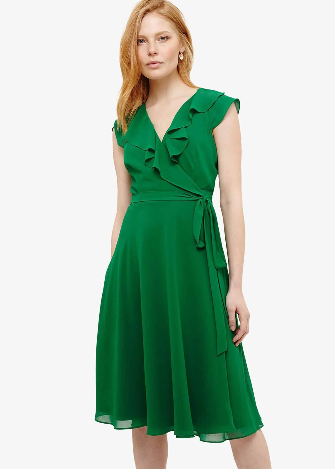 Phase Eight Allegra Wrap Wrap Dress Emerald Size UK8 RRP120