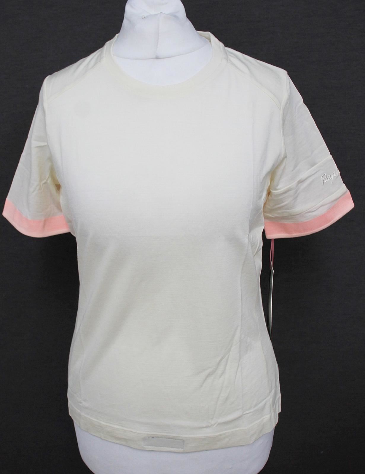 RAPHA Women's White/Pink Crew Neck Short Sleeve Merino T-Shirt Size XS BNWT