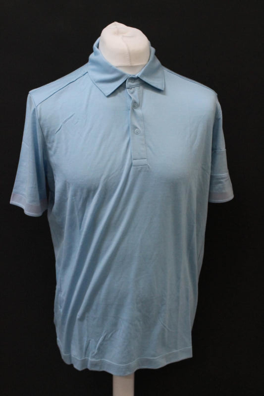 RAPHA Men's Light Blue Merino Short Sleeve Collared Neck Cycling Polo L BNWT
