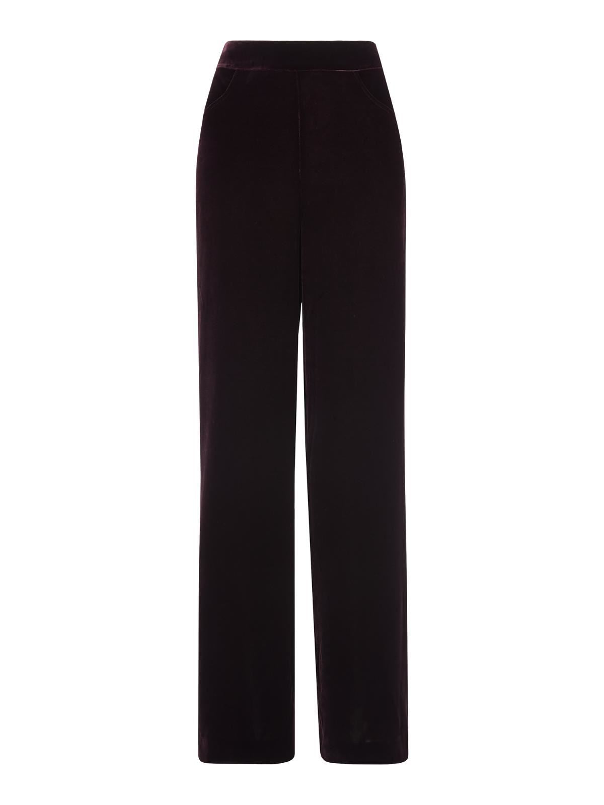 WHISTLES Ladies Corinna Velvet Trouser High Waist Fig Purple UK4 RRP139 BNWT