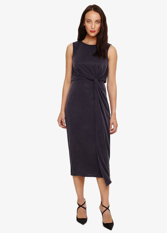 Phase Eight Raina Cupro Pencil Dress Charcoal Size UK10 RRP89