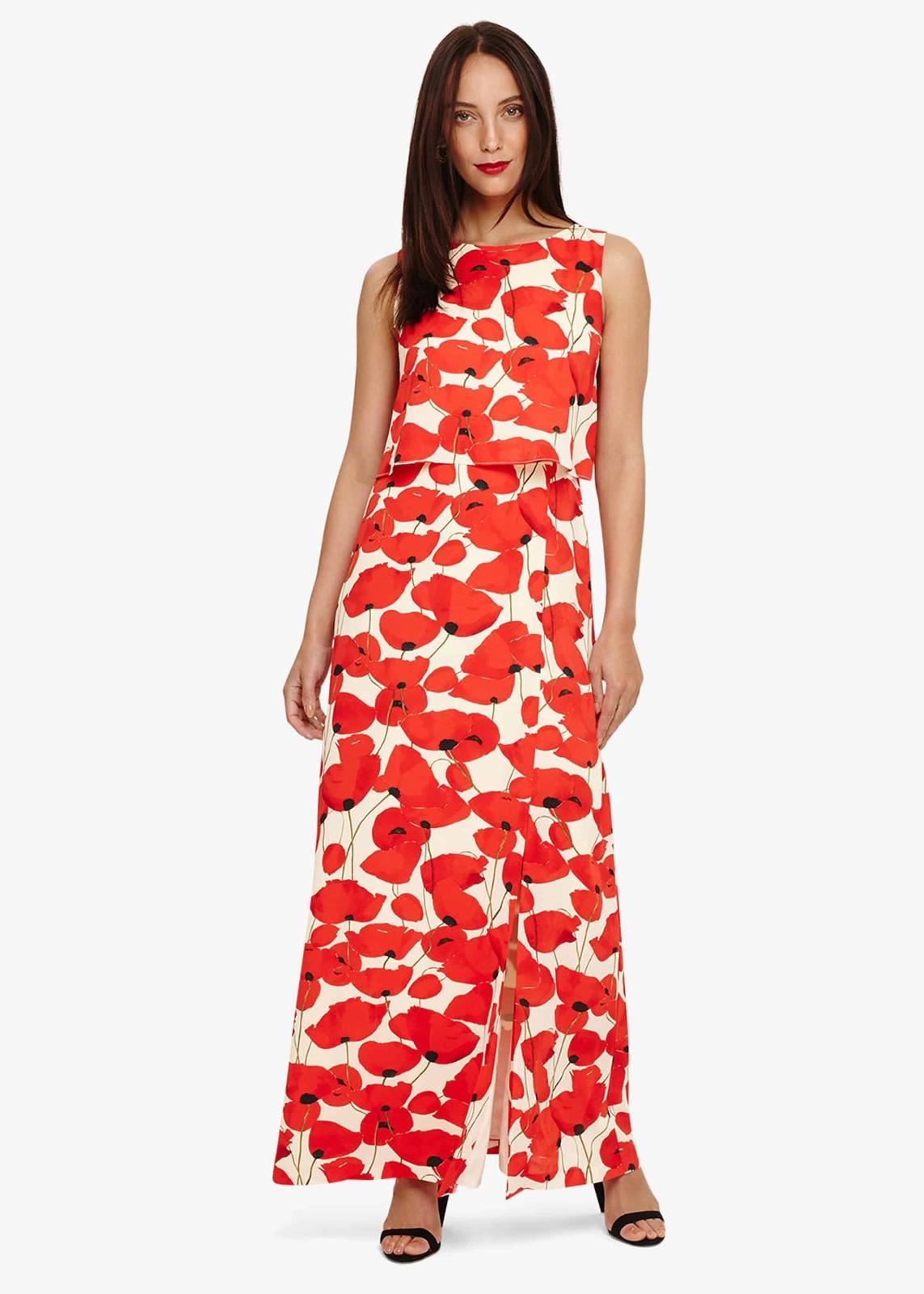 Phase Eight Dorothy Poppy Maxi Maxi Dress Poppy Size UK8 RRP130