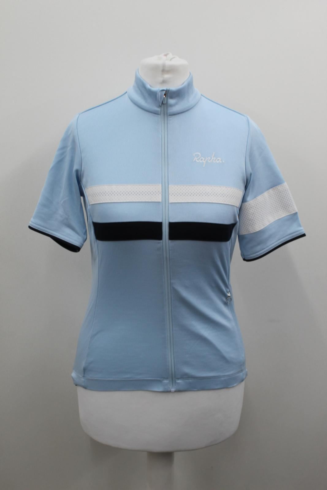 RAPHA Ladies Blue Breathable Short Sleeve Brevet Cycling Jersey II XS BNWT