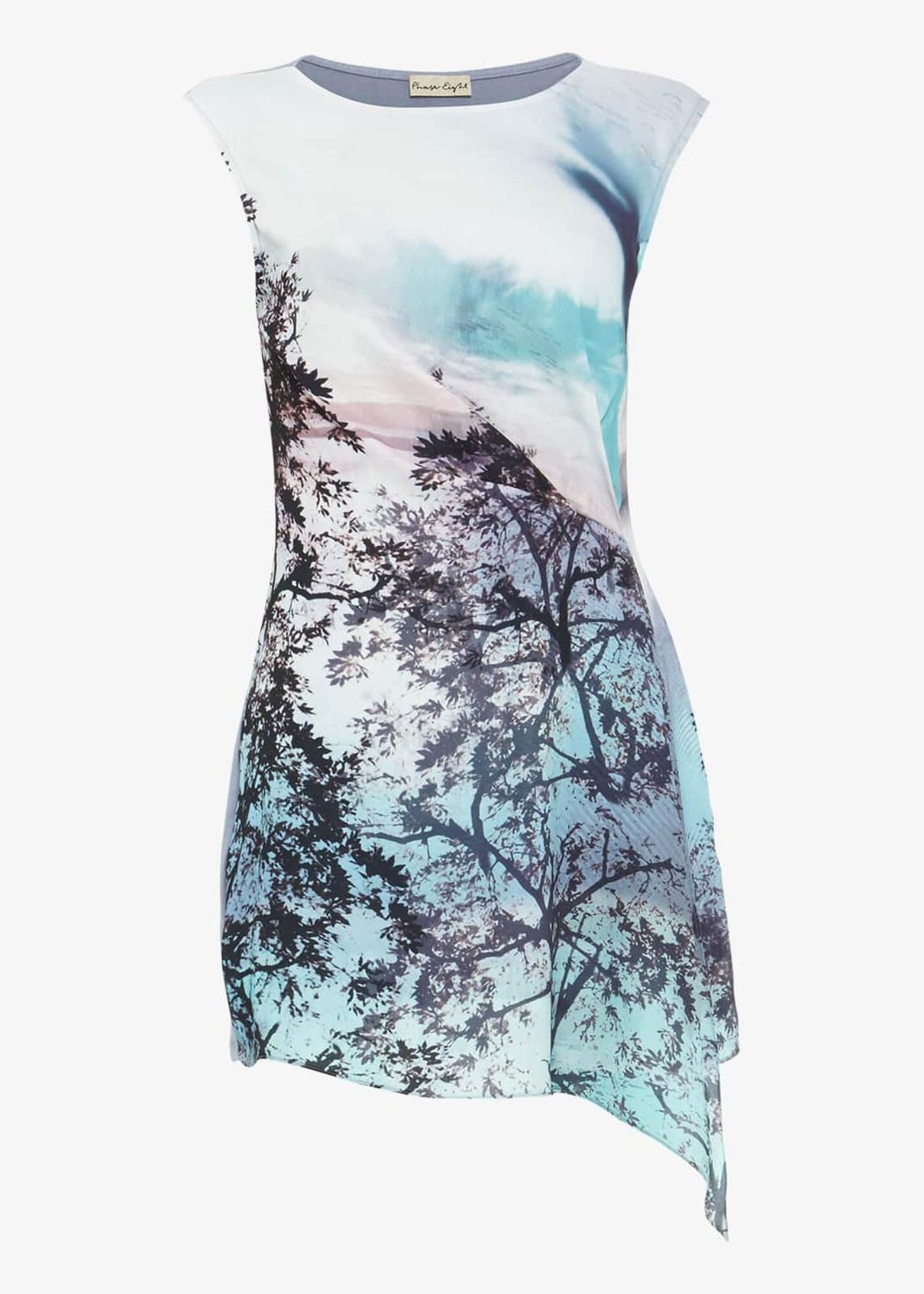PHASE EIGHT Ladies Multicolour White Quinby Tree Scene Tunic Top UK14 RRP75 BNWT