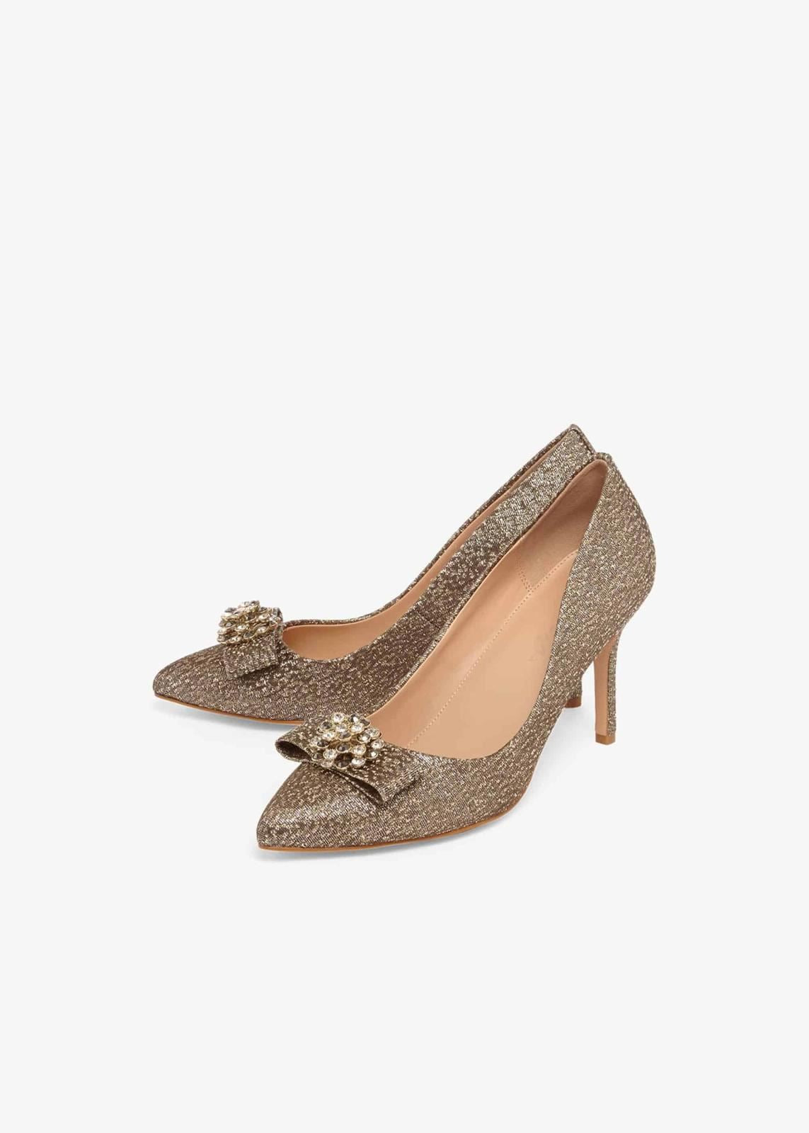 Phase Eight Shoes Jaden Metallic Jacqaurd Court Shoes Metallic EU37 UK4 RRP120