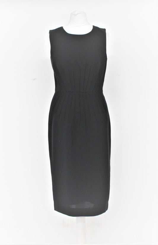 HOBBS Ladies Black Sleeveless Knee Length Juliette Shift Dress UK8 NEW RRP129