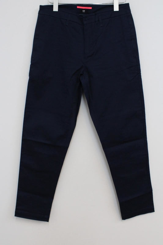 RAPHA Ladies Navy Blue Cotton Cycling High Rise Relaxed Fit Trousers W30L32 NEW