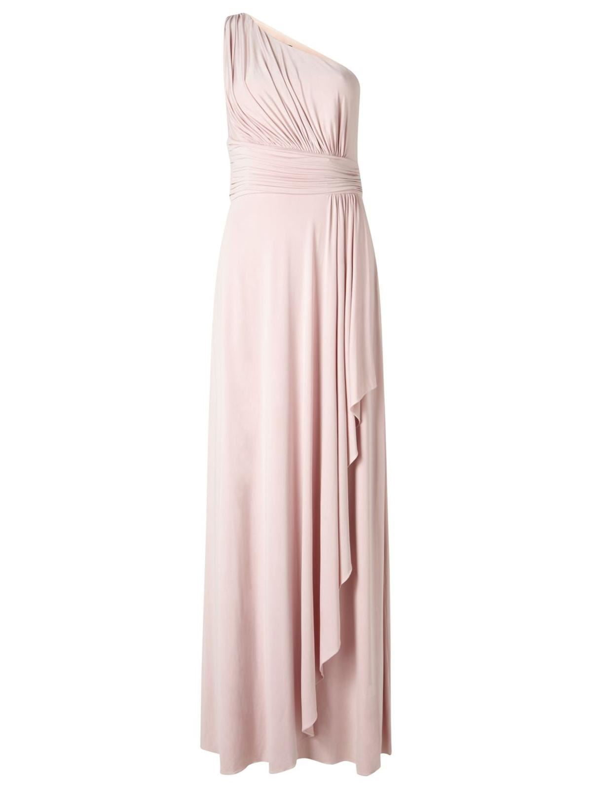 PHASE EIGHT Ladies Petal Pink One Shoulder Saffron Maxi Dress Size UK10 BNWT