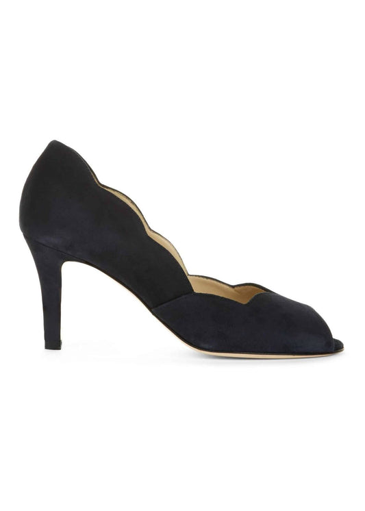 Hobbs Violet Peep Toe Suede Shoe Navy EU36 UK3 RRP129