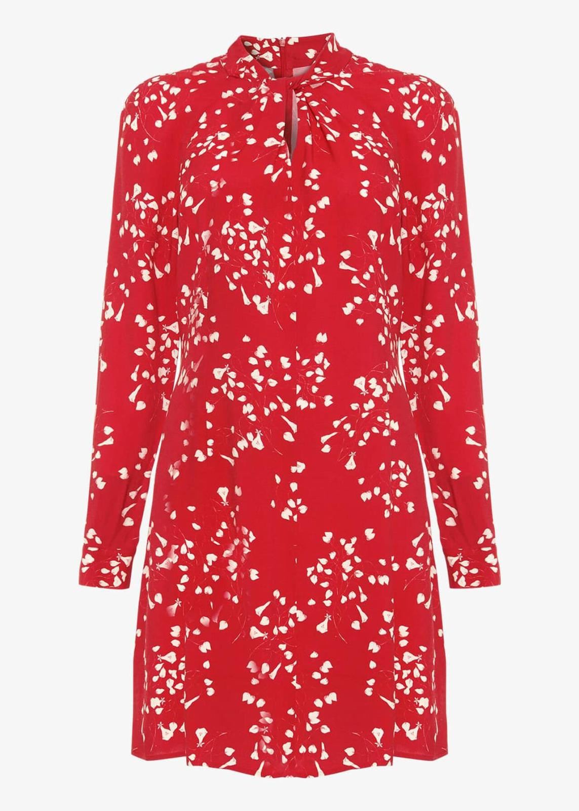 PHASE Eight Ladies Red & Ivory 3/4 Sleeve Carolina Floral Dress UK12 BNWT