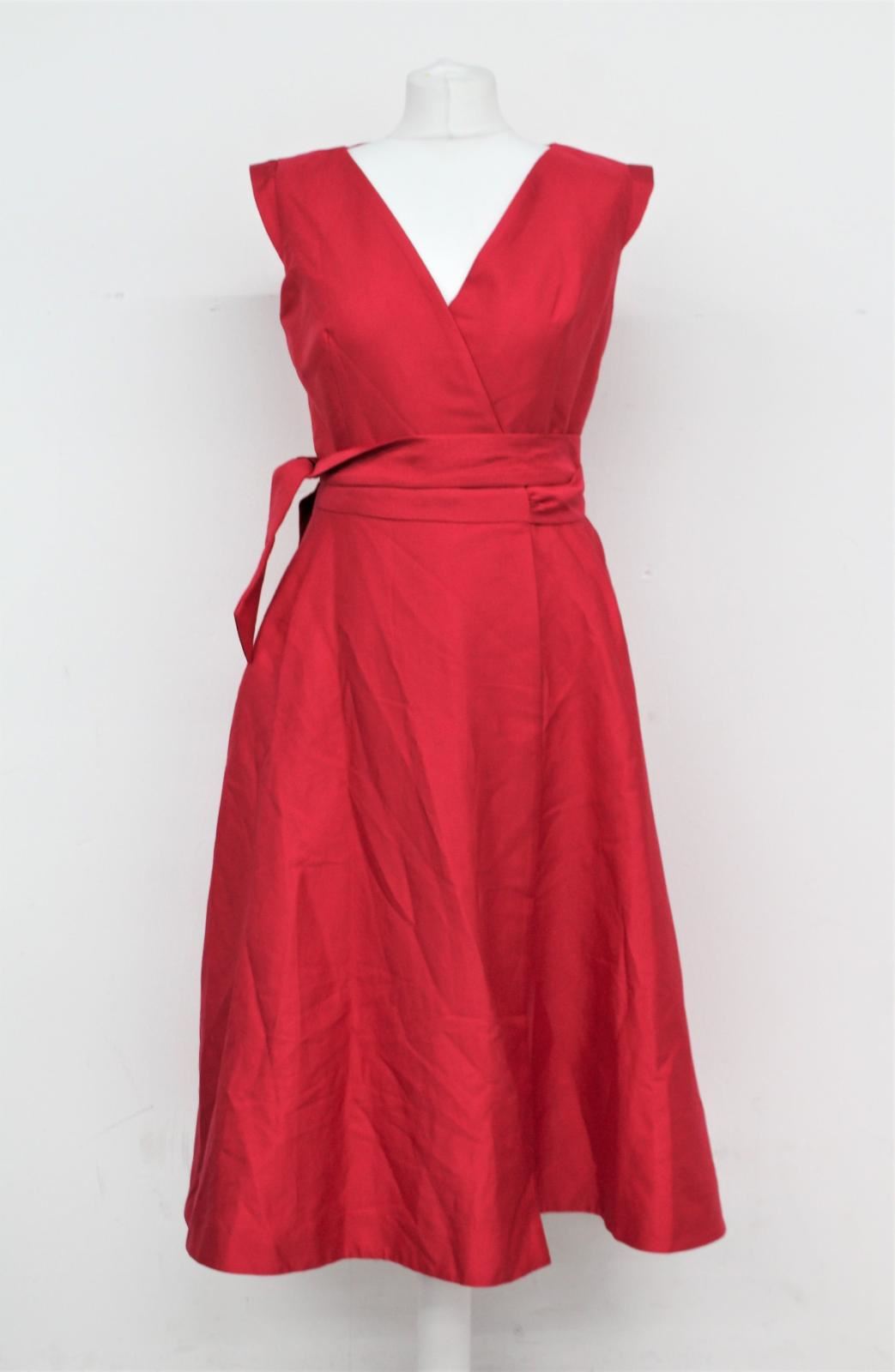 PHASE EIGHT Ladies Raspberry Sleeveless Estelle Wrap Dress UK14 NEW