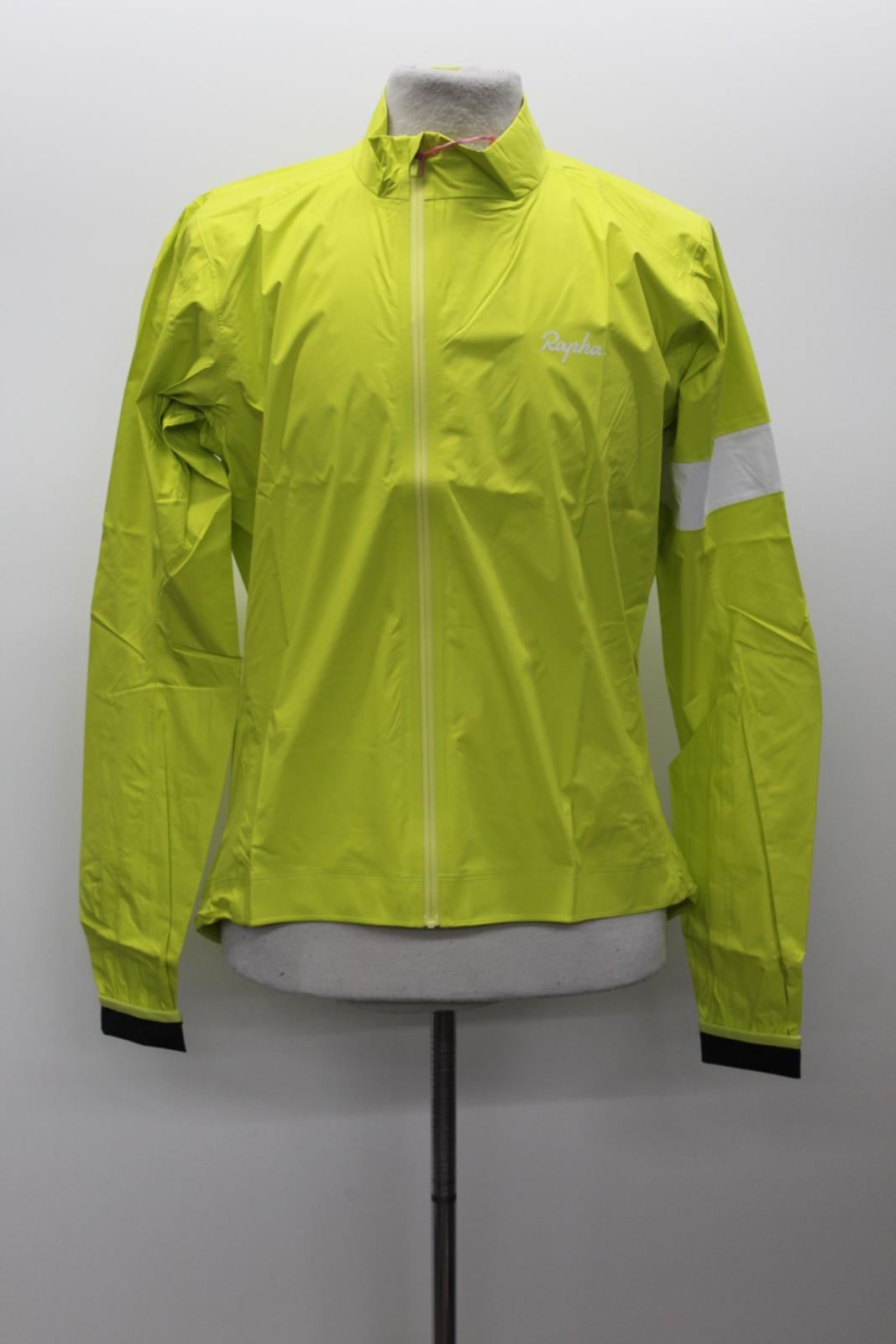 RAPHA Men's Yellow Hi Vis Zip Front Cycling Core Rain Jacket II Size XL BNWT