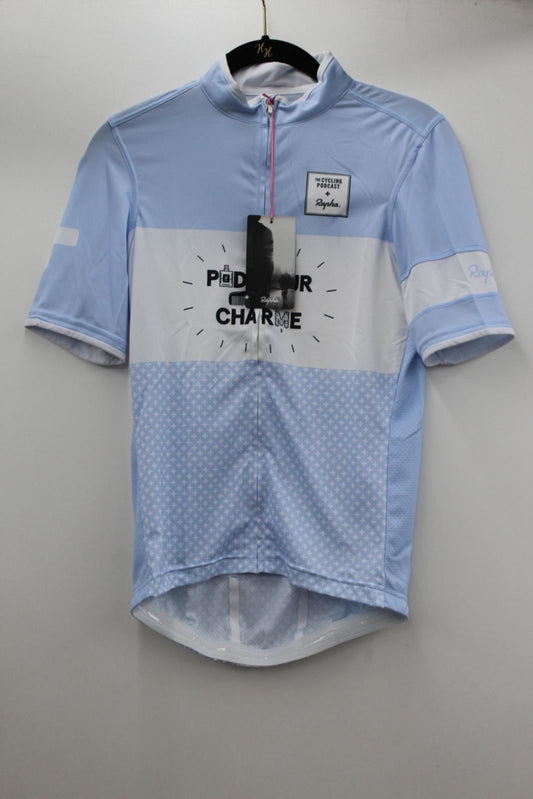 RAPHA Men's Blue The Cyclist Podcast Short Sleeve Lightweight Jersey S NEW