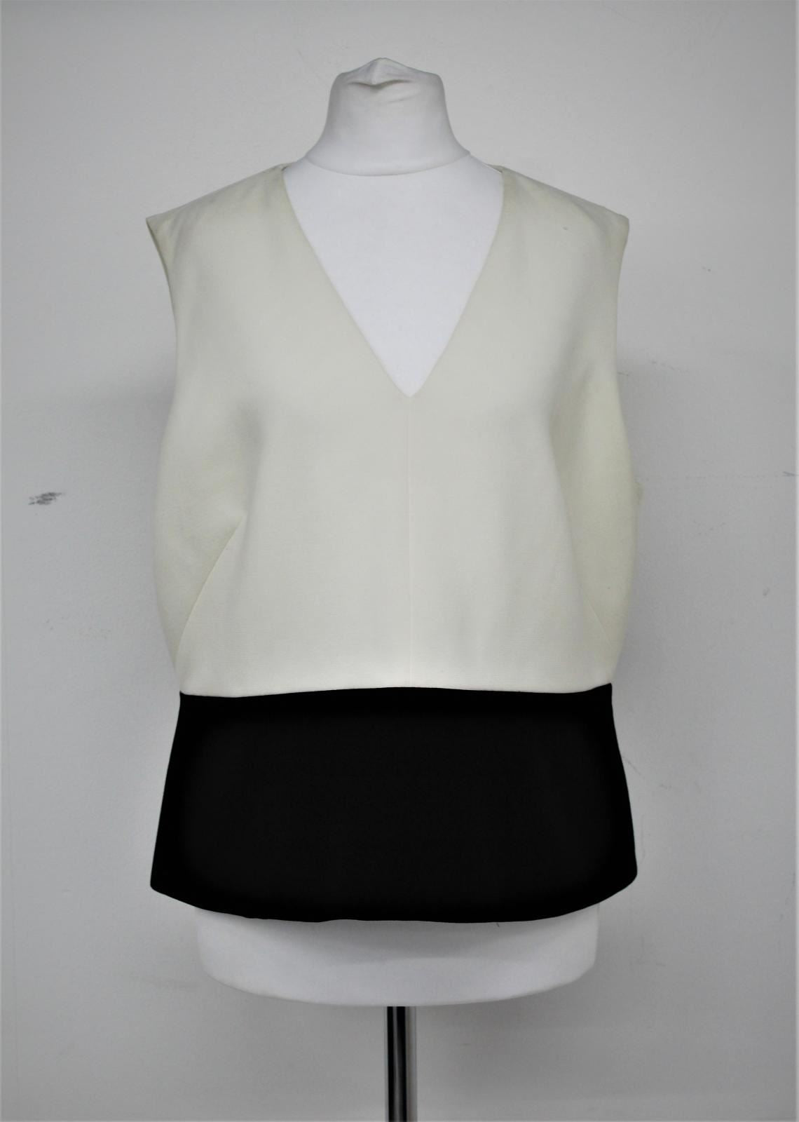 Hobbs Ladies Ivory/Black V Neck Sleeveless Formal Havana Top UK16 NEW