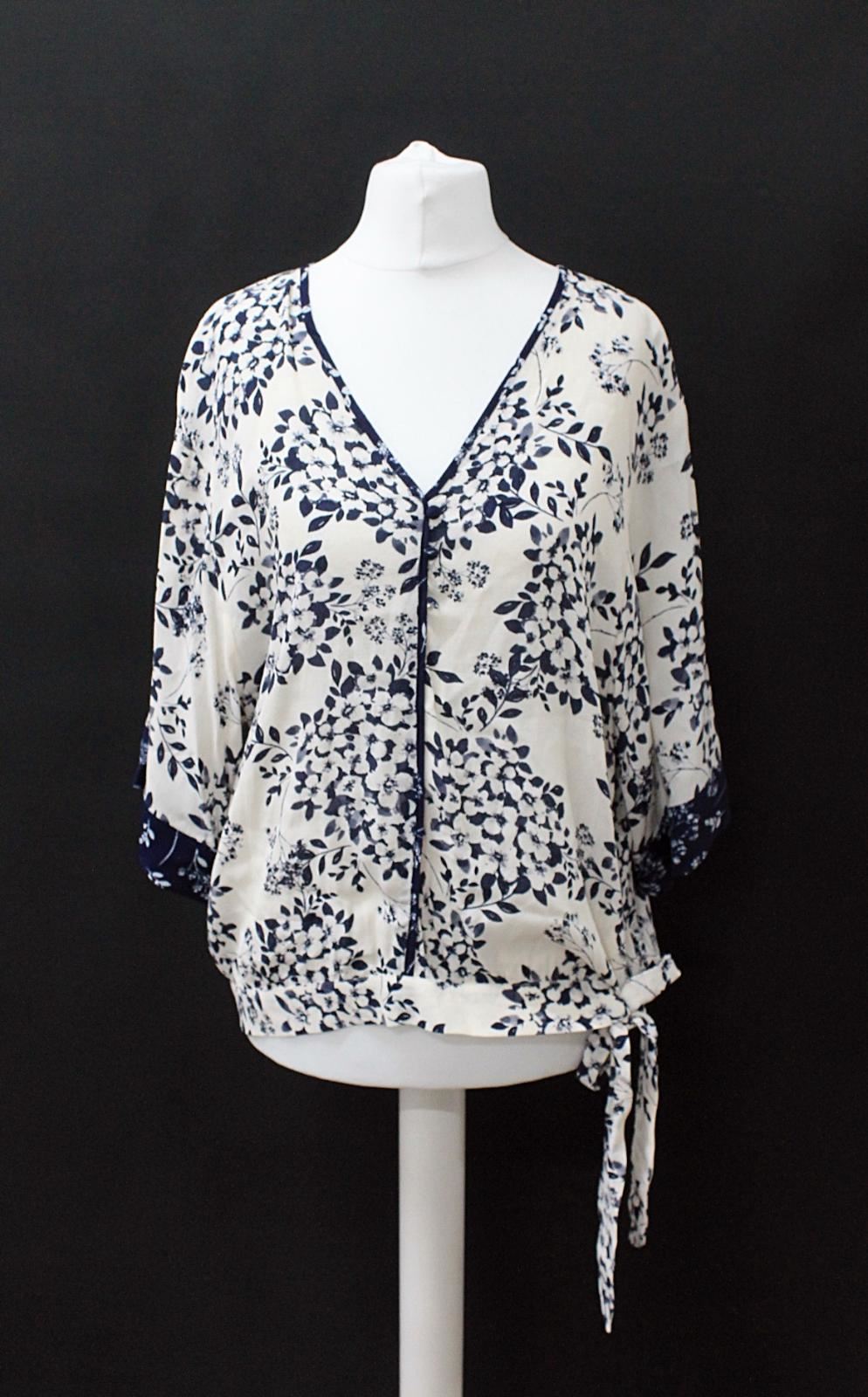 PHASE EIGHT Ladies Adchaya Ivory Floral Print Kimono Blouse UK10 BNWT RRP69