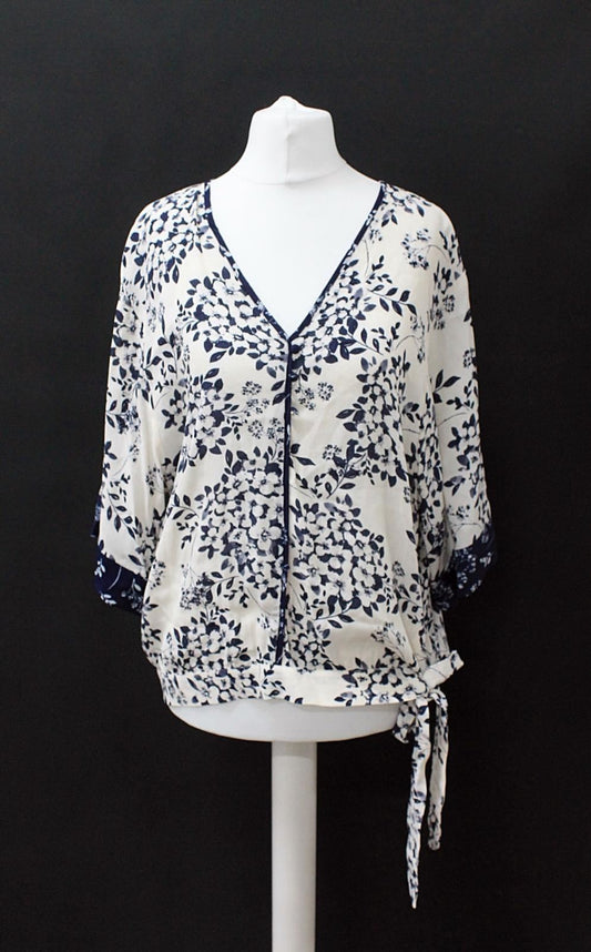 PHASE EIGHT Ladies Adchaya Ivory Floral Print Kimono Blouse UK10 BNWT RRP69