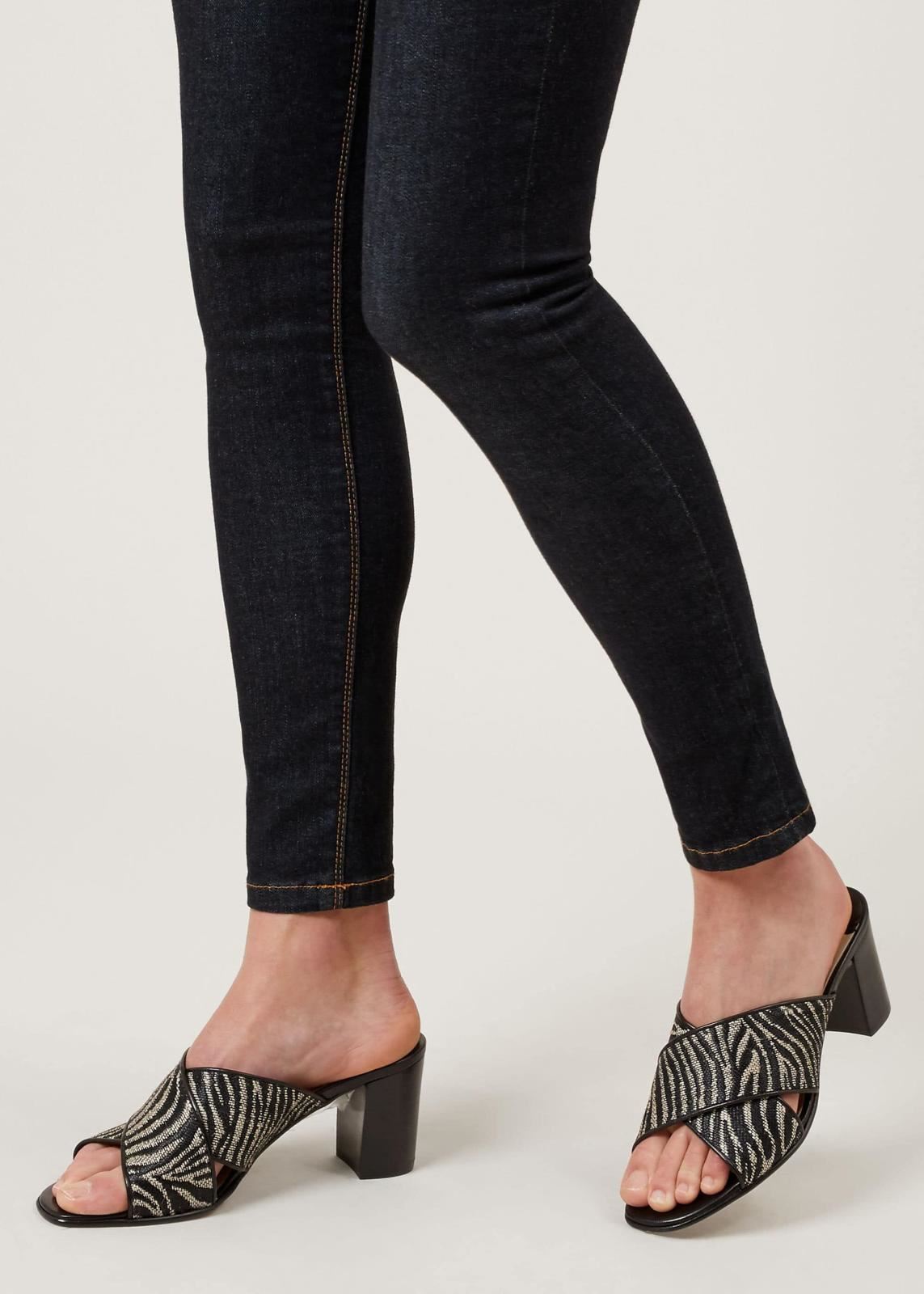 Hobbs Darcy Cross Over Mule Leather Shoe Zebra Black EU36 UK3 RRP139