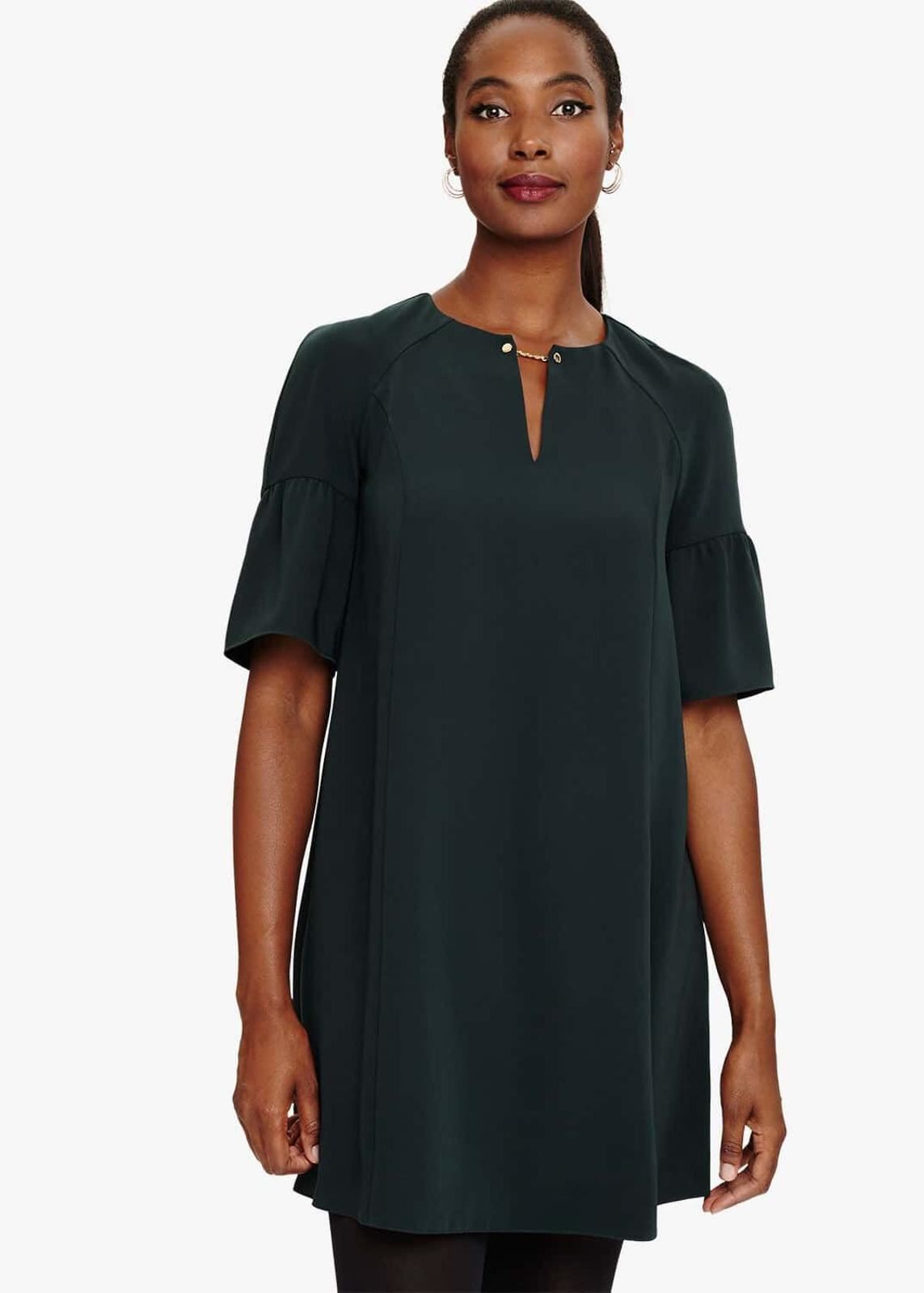 Phase Eight Cara Chain Neck Shift Short Dress Pine Size UK8 RRP89