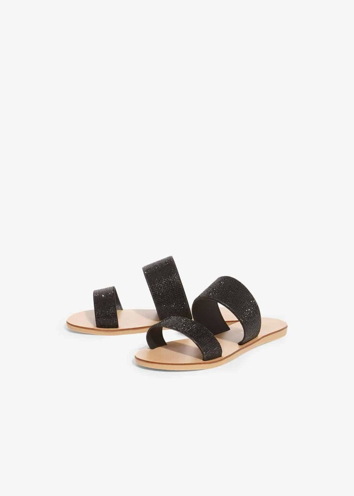 Phase Eight Slip-On Shoes Juniper Diamante Band Sandals Black EU36 UK3 RRP49
