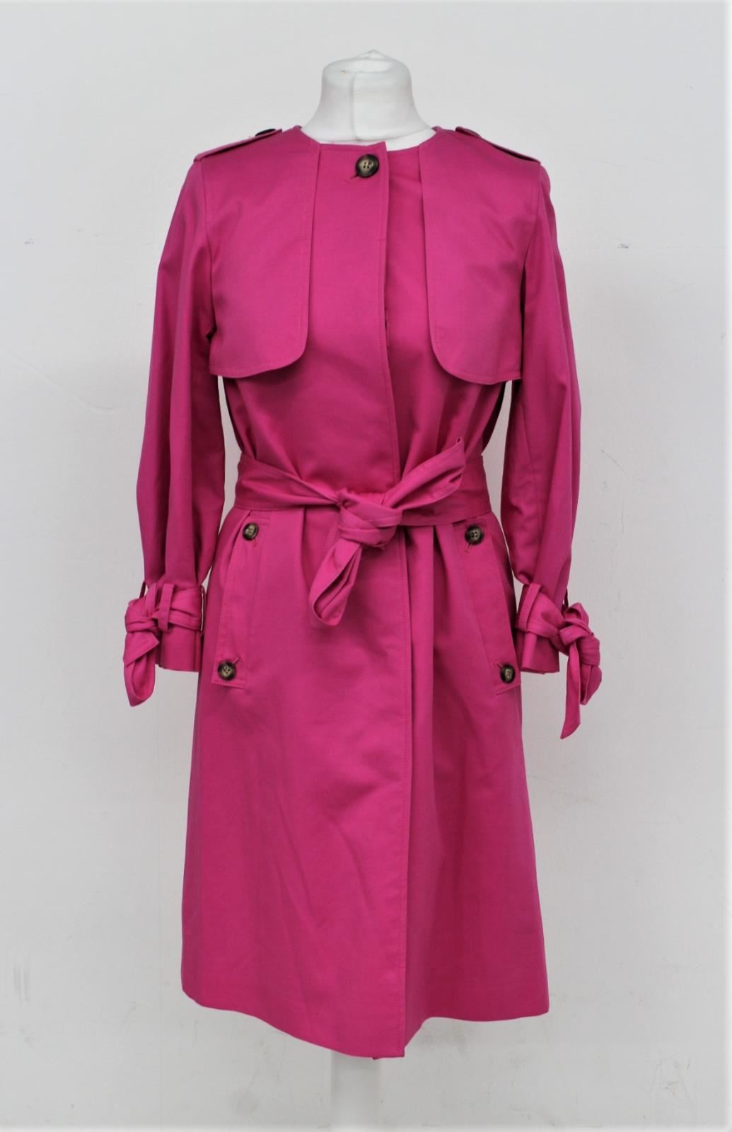 HOBBS Ladies Peony Pink Single Breasted Fit & Flare Molly Trench Coat UK6 BNWT