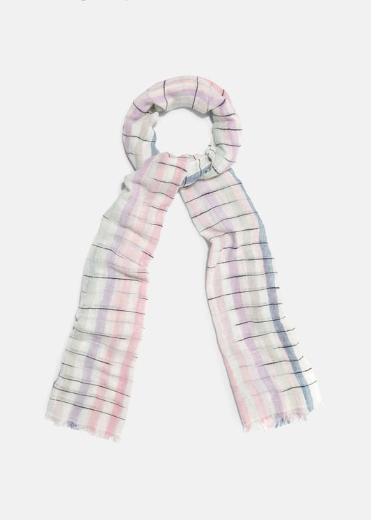 Phase Eight Cotton Phoebe Stripe Scarf Multicoloured RRP39