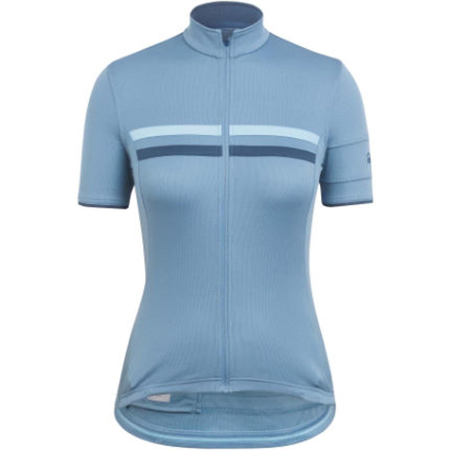 RAPHA Ladies Grey Blue Short Sleeve Zip Front Brevet Cycling Jersey XS BNWT