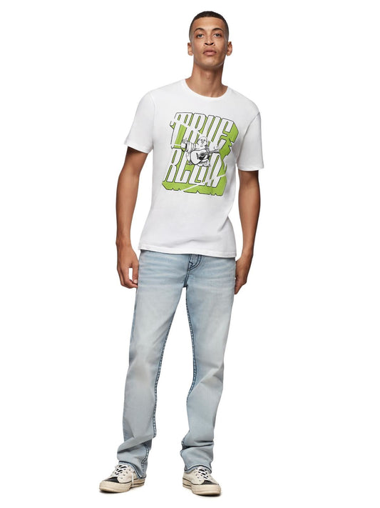 TRUE RELIGION Men's White Cotton Fit Crew Neck Buddha T-shirt XXL RRP 109 BNWT