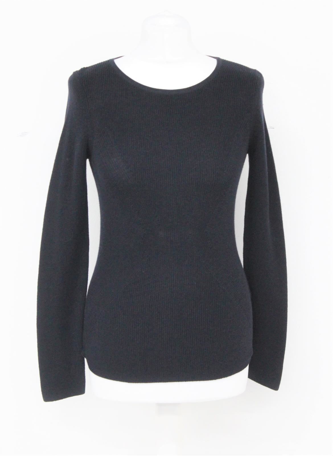 HOBBS Ladies Navy Blue Cotton Blend Zuttah Long Sleeve Jumper XS NEW