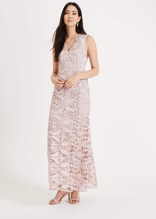 Phase Eight Zoey Lace Maxi Maxi Dress Petal Size UK8 RRP325