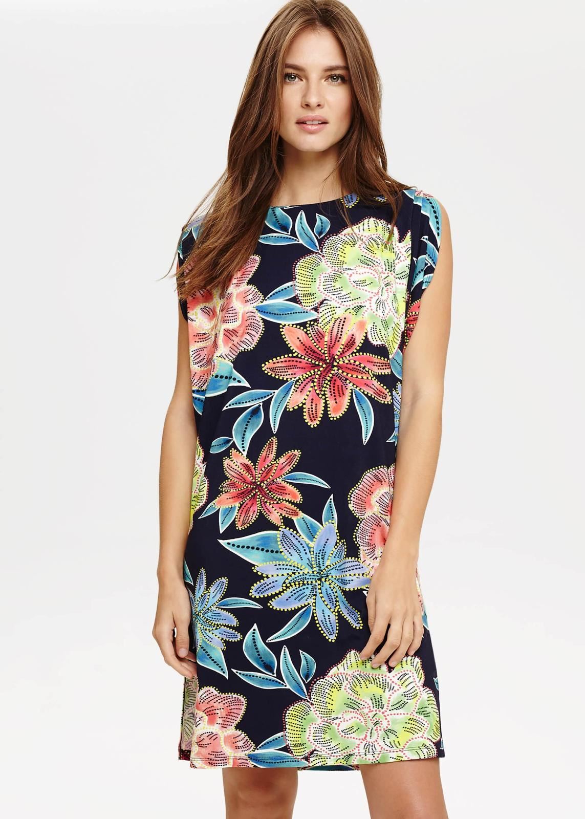 Phase Eight Delany Floral Beach Shift Dress Navy/Multi Size UK14 RRP69