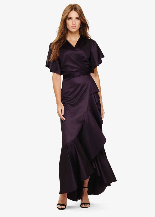 Phase Eight Angelina Maxi Maxi Dress Deep Purple Size UK8 RRP150