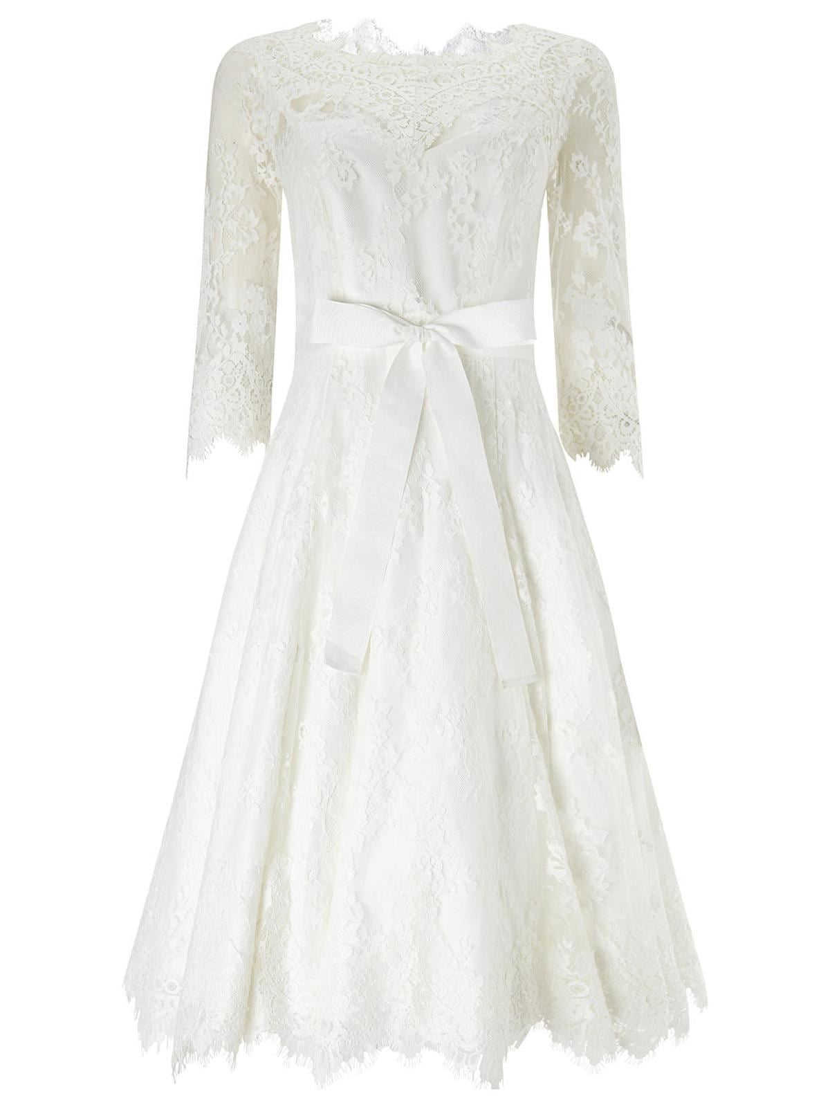 PHASE EIGHT Ladies White Ivory Lace Wedding Cressida Bridal Dress Size UK8 BNWT