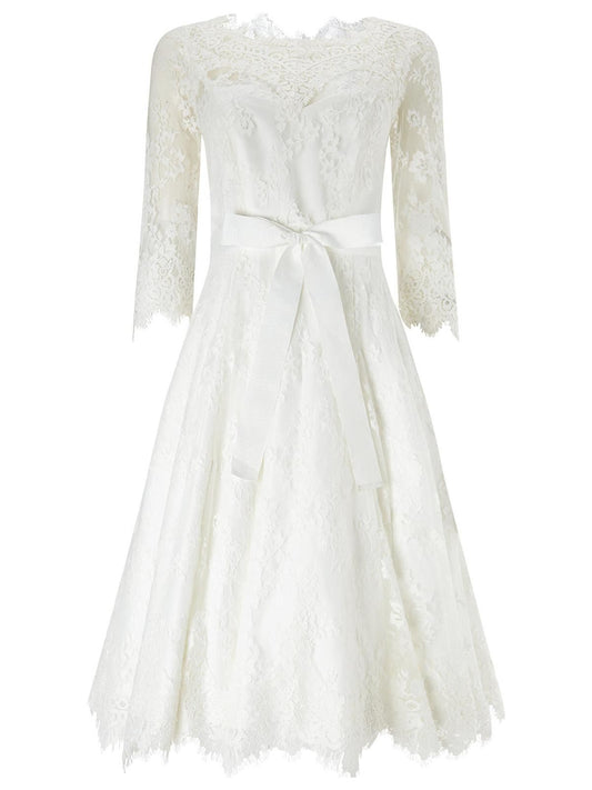 PHASE EIGHT Ladies White Ivory Lace Wedding Cressida Bridal Dress Size UK8 BNWT