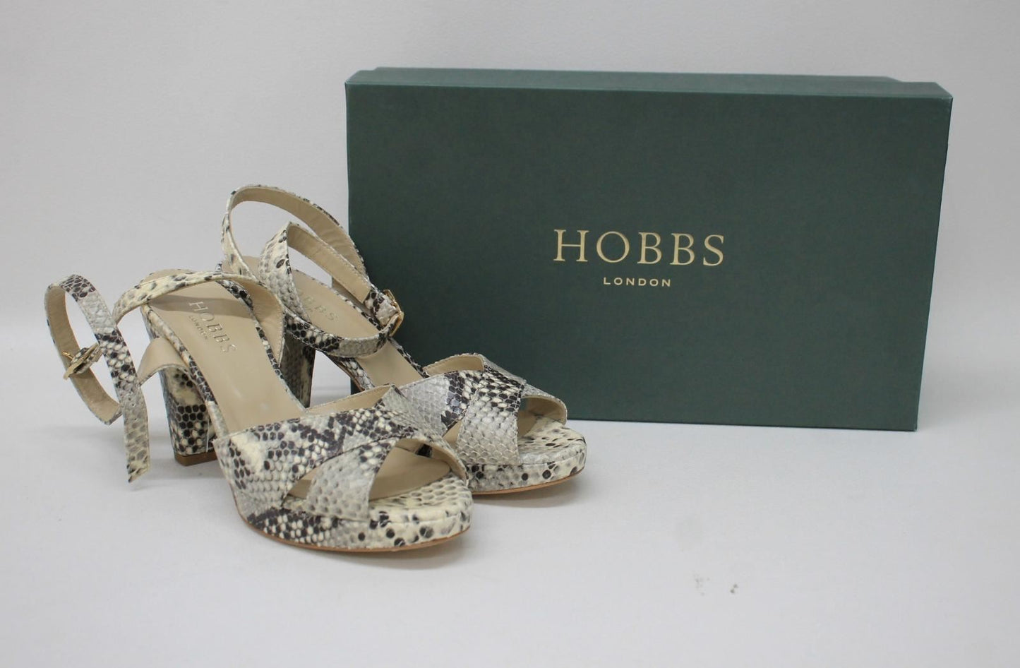 HOBBS Ladies Snake Skin Print Strappy Vivienne Sandal Shoes UK3 EU36 BNIB