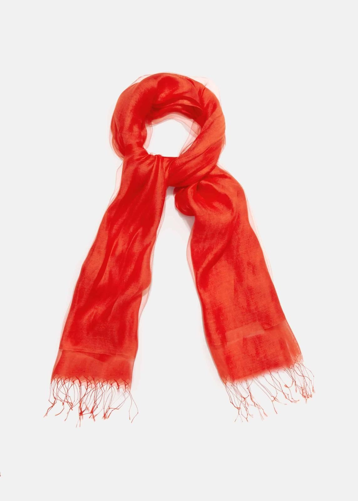 Phase Eight Silk Blend Shawl Vermilion Red RRP39