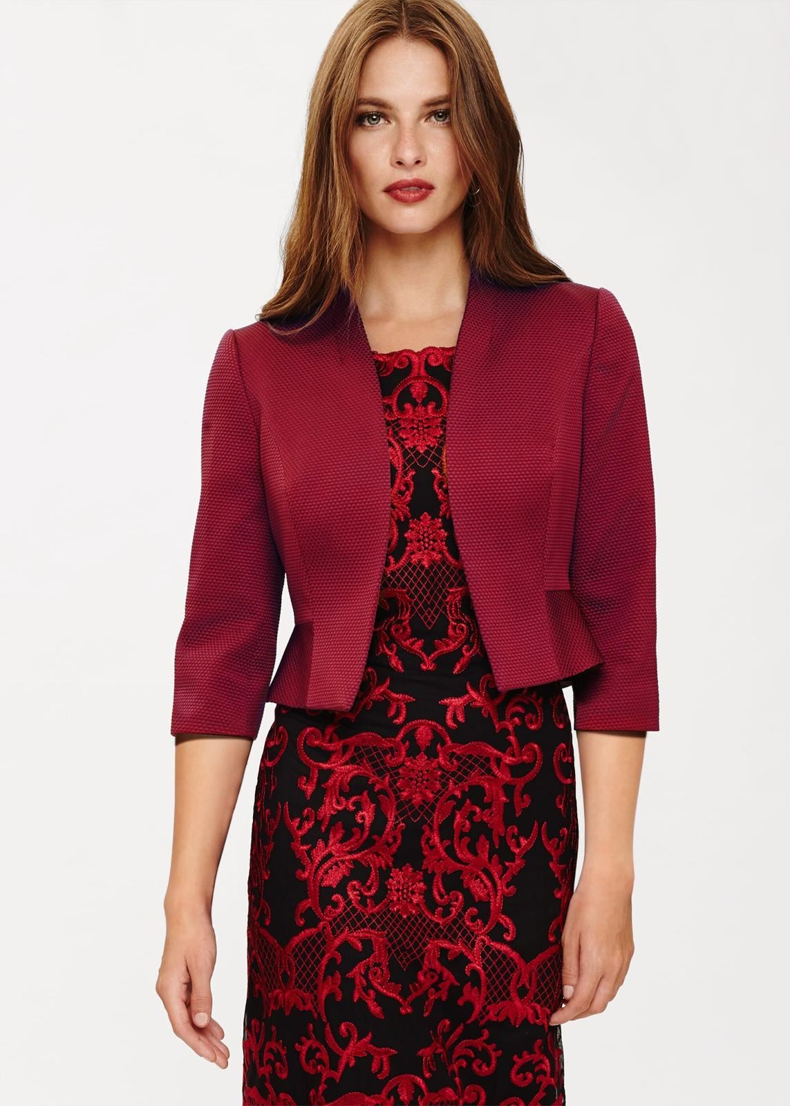 Phase Eight Yani Jacket Scarlet Size UK12 RRP110