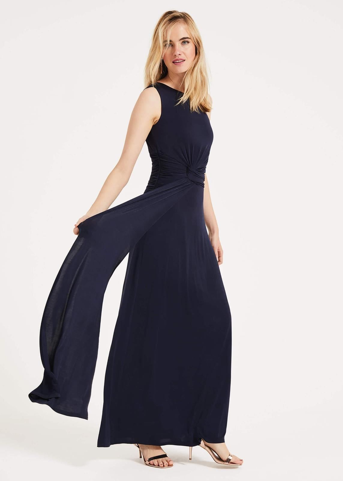 Phase Eight Jojo One Shoulder Maxi Dress Navy Size UK16 RRP135