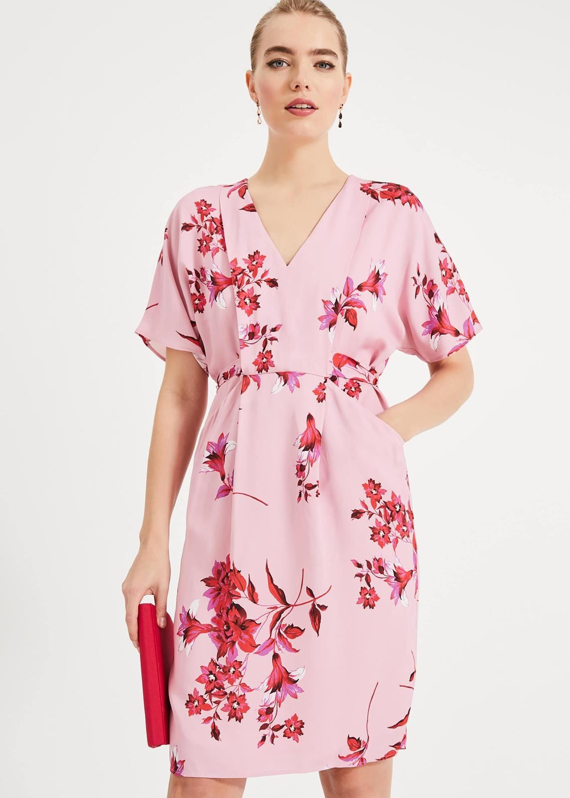 Phase Eight Brooke Floral Sheath Dress Flint Melange Size UK14 RRP130