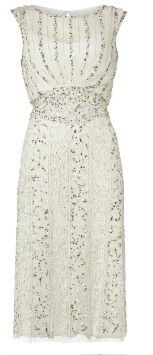 PHASE EIGHT Ladies Ivory White Knee Length Hallie Bridal Dress UK16 BNWT