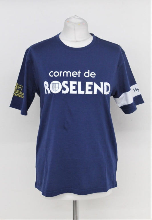 RAPHA Ladies Blue Short Sleeve Cormet De Roselend Etape Cycling T-Shirt L BNWT