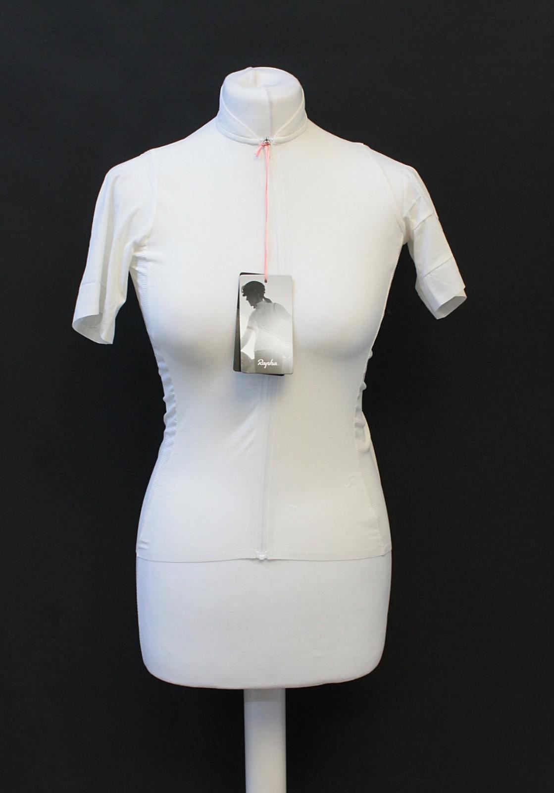 RAPHA Ladies White Short Sleeve Silk Blend Cycling Jersey XXS BNWT RRP140