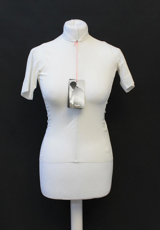 RAPHA Ladies White Short Sleeve Silk Blend Cycling Jersey XXS BNWT RRP140