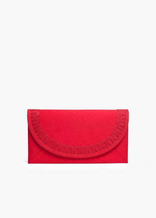Phase Eight Gracie Laser Cut Satin Clutch Bag Hot Pink RRP69