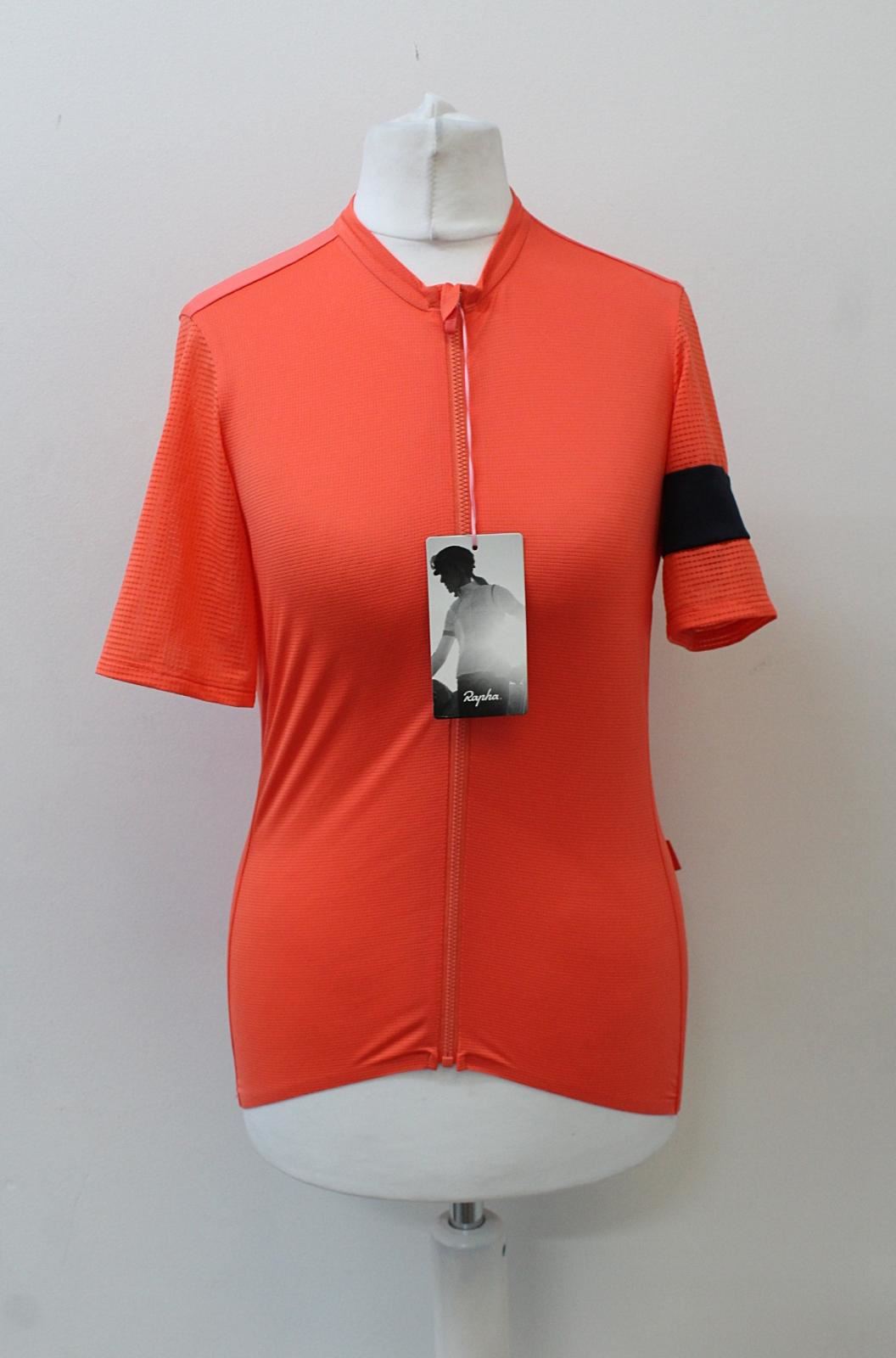 RAPHA Ladies Souplesse Flyweight Cycling Jersey Top Coral Orange M BNWT