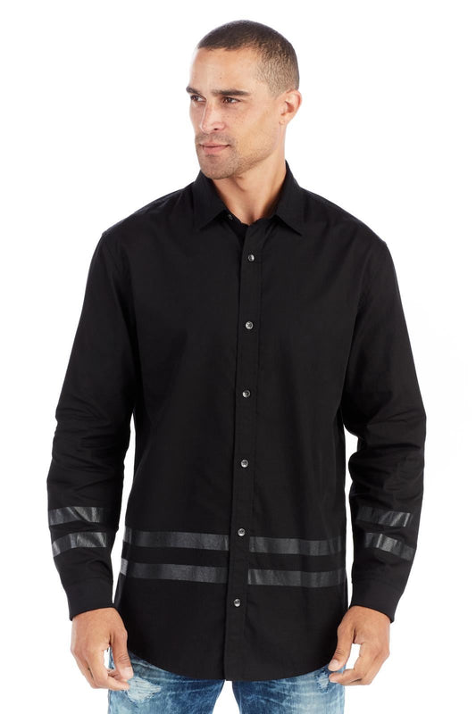 TRUE RELIGION Men's Woven Tops Longsleeve Collegiate Black Shirt XL BNWT RRP169