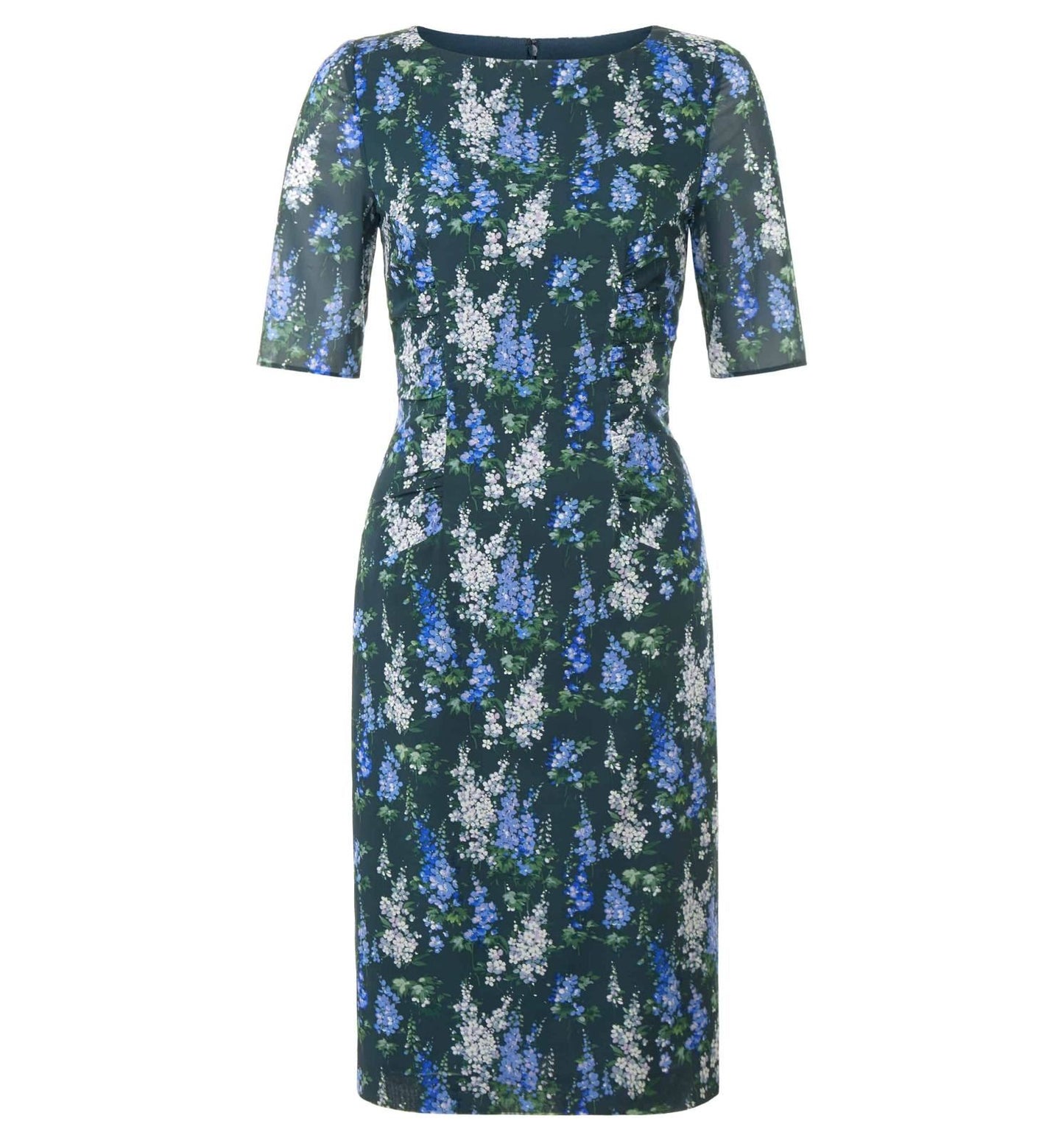 Hobbs Silk Brinley Pencil Dress Green Multi Size UK8 RRP169