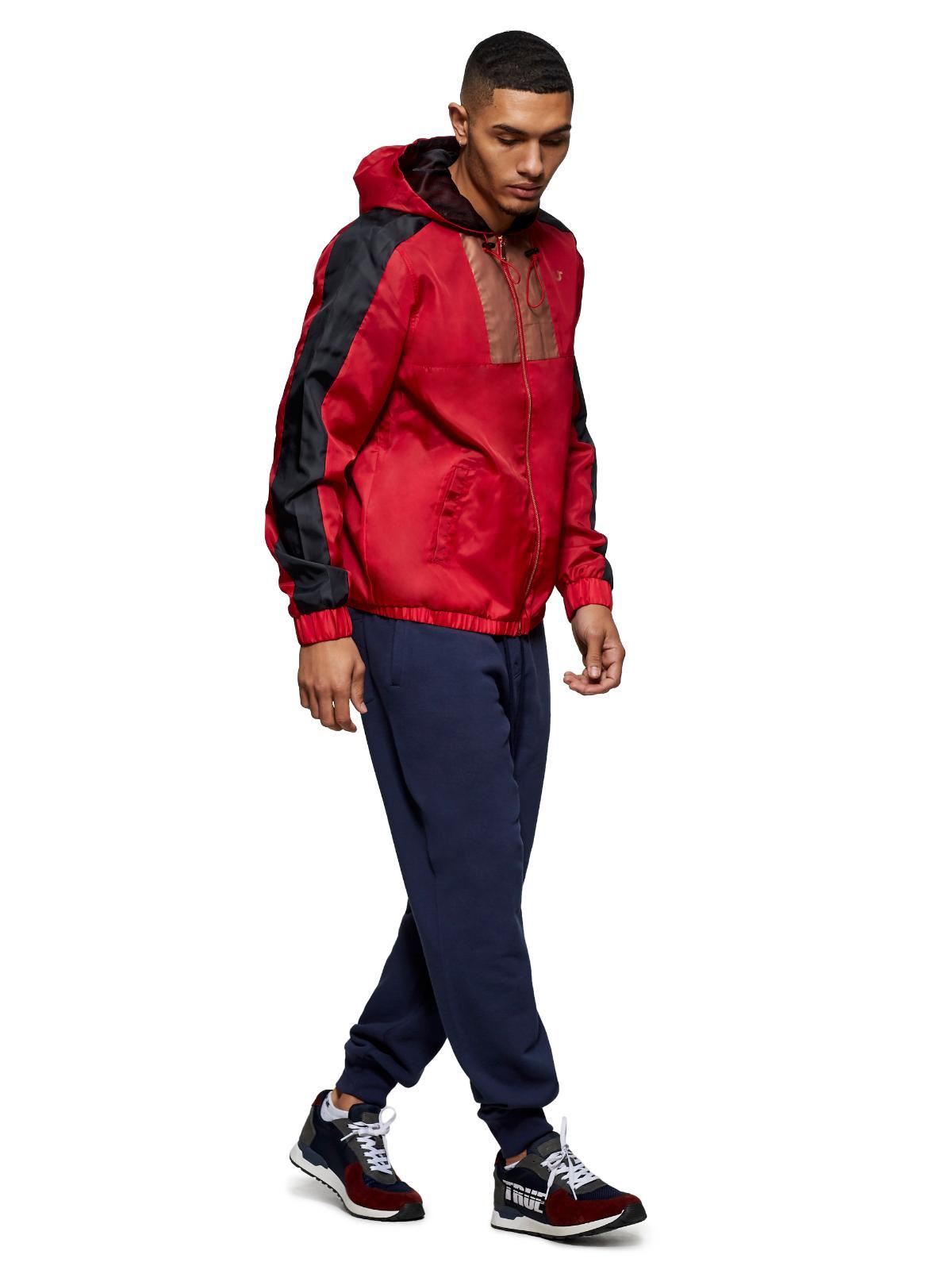 TRUE RELIGION Men's True Zip Up Hooded Bomber Jacket Ruby Red L BNWT RRP339