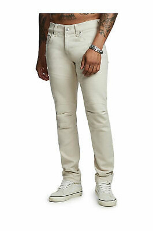 TRUE RELIGION Men's Rocco No Flap Ecru Beige Slim Fit Jeans Size W38 BNWT RRP149